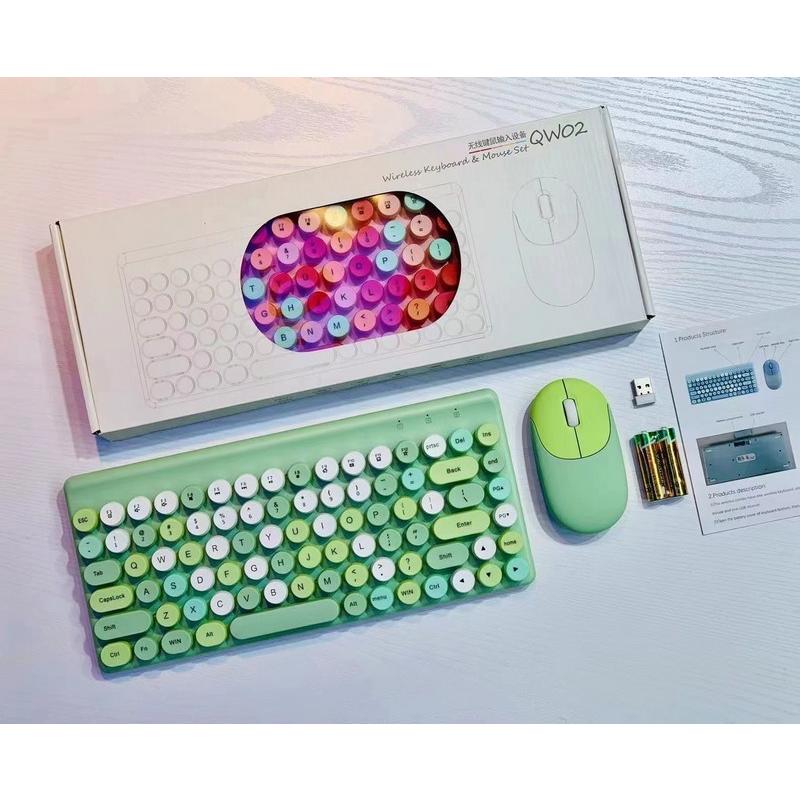 キーボード ワイヤレスキーボード マウス 2点セット 丸ボタン サークル
