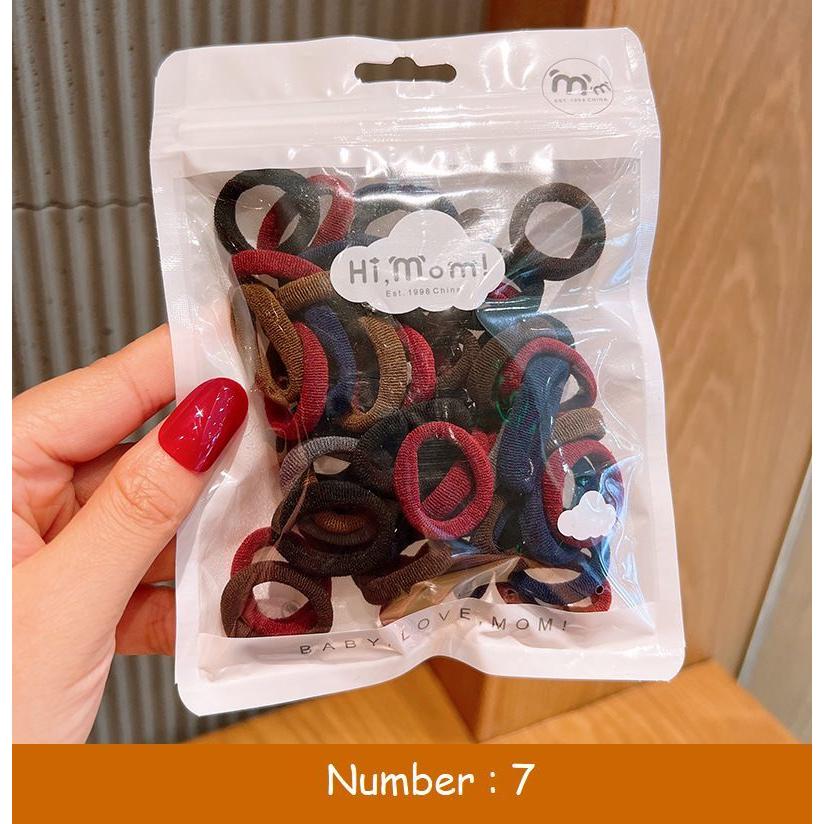 plusnao（プラスナオ） ヘアゴム 子供用 リングゴム 50個入り ヘア