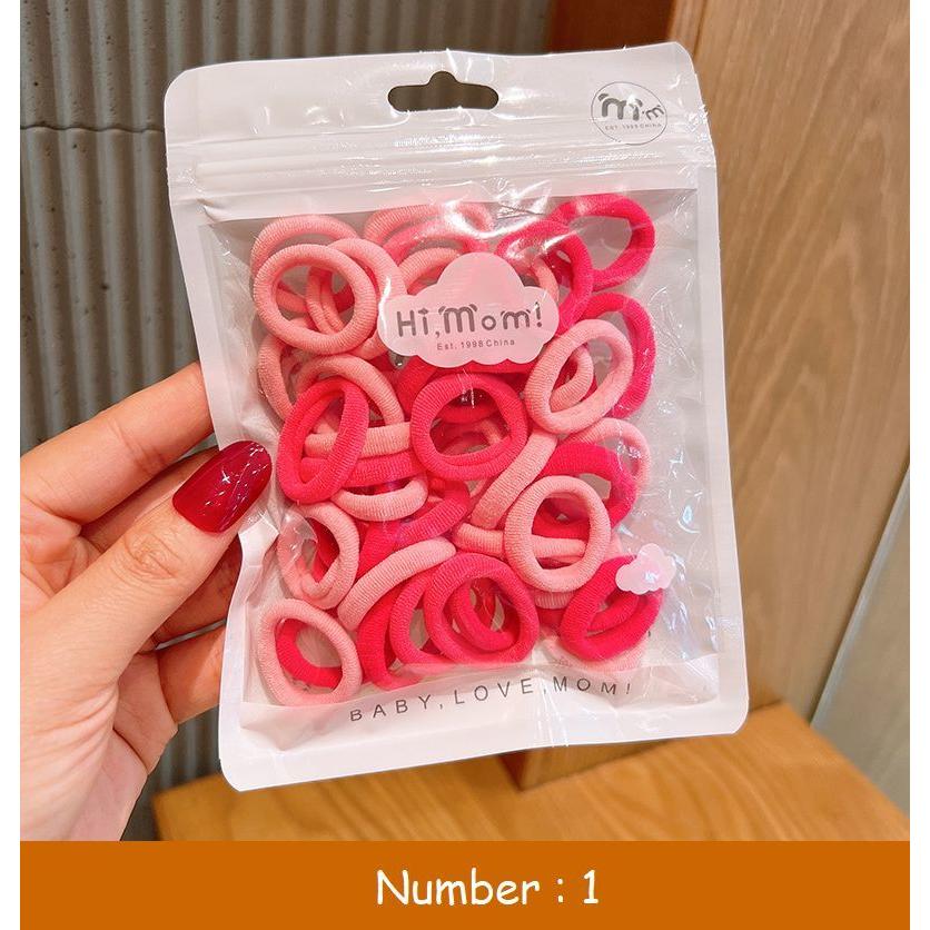 plusnao（プラスナオ） ヘアゴム 子供用 リングゴム 50個入り ヘア