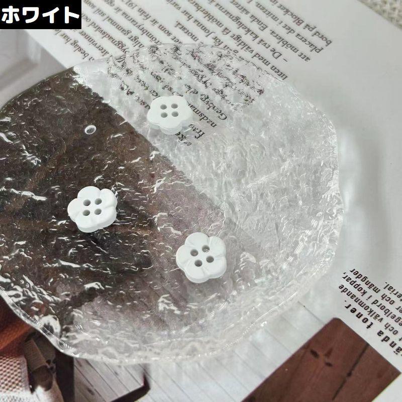プラボタン 11mm 20個入り プラスチック 花 フラワー 4つ穴