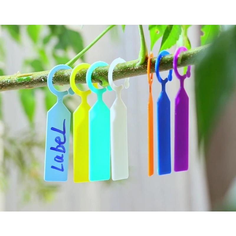 園芸用ラベル 100個セット 吊り下げ フック型 植物用タグ 名前タグ