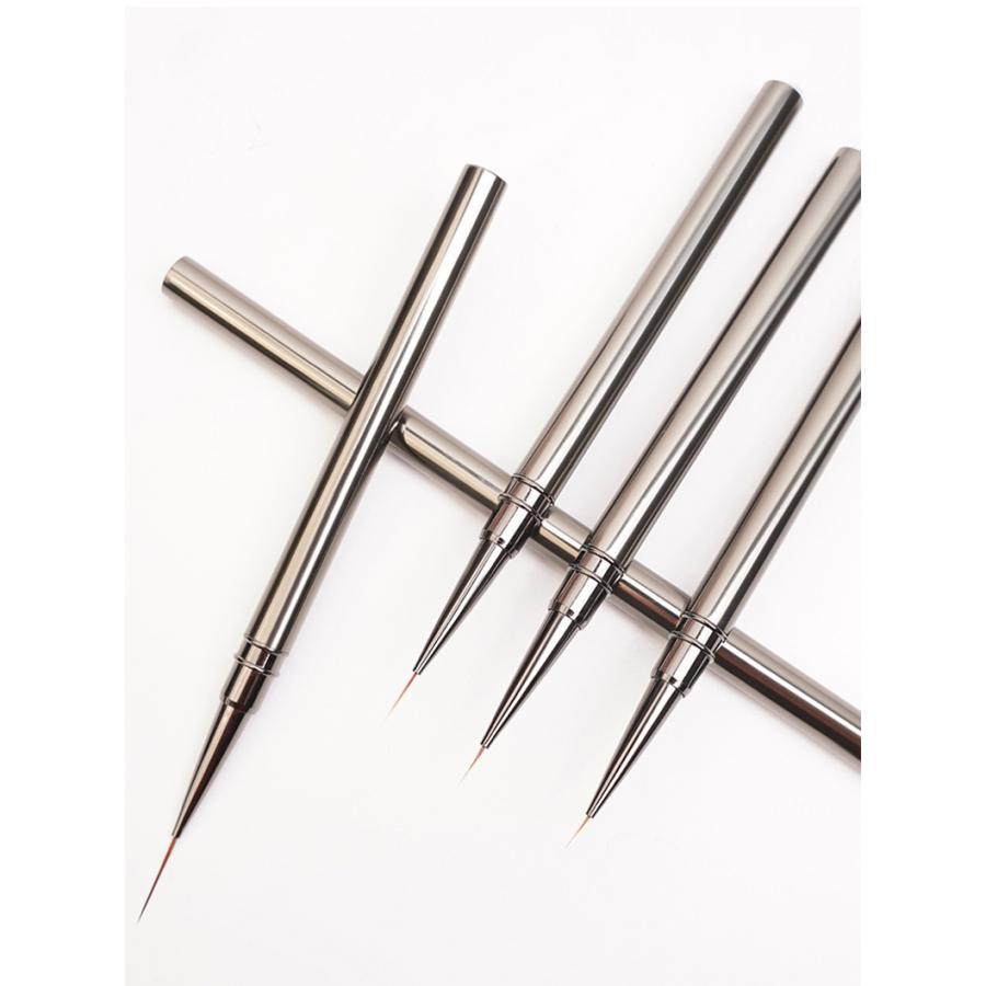 ネイルアート用品(筆など) 1 ネイルアートブラシ 筆 単品 1本 キャップ付き ジェルネイル