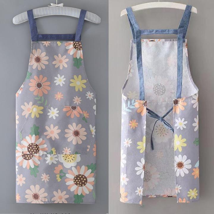 エプロン　花柄 エプロン レディース 花柄 フラワー 総柄 キャンバス ポケット 肩掛け