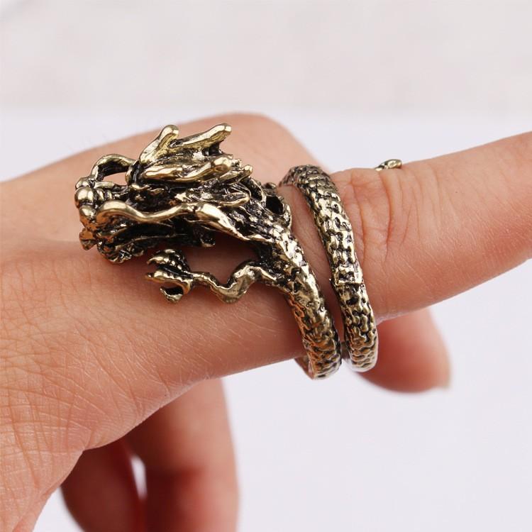 plusnao（プラスナオ） 指輪 オープンリング ドラゴンモチーフ 竜 龍