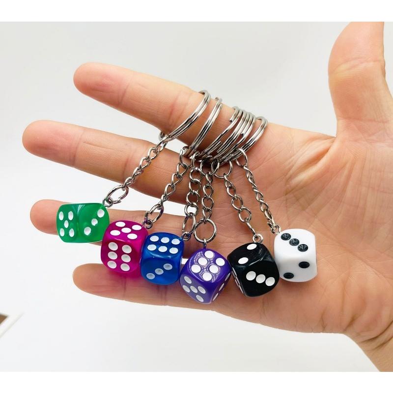 plusnao キーホルダー キーリング バッグチャーム サイコロ