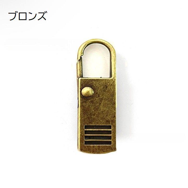 SUPER BEAVER カラビナ シルバー•ゴールド•ブラック3点セット ジッパーヘッド 4個セット ファスナー 引き手 チャック プルタブ