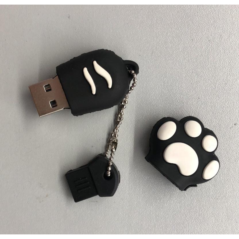 USBメモリー フラッシュメモリー 16GB 32GB USB2.0 TypeA キャップ式 防水 猫 肉球 キーチェーン付き 面白い 可愛い 写真｜plusnao｜06