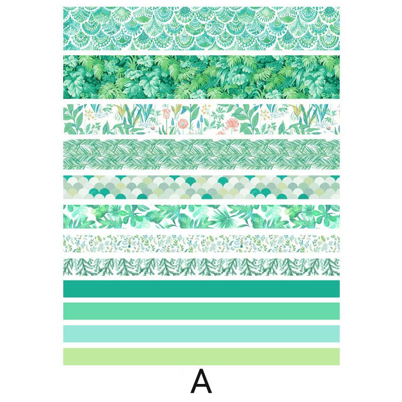 マスキングテープ 3m 12個セット シール ステッカー 植物 花柄