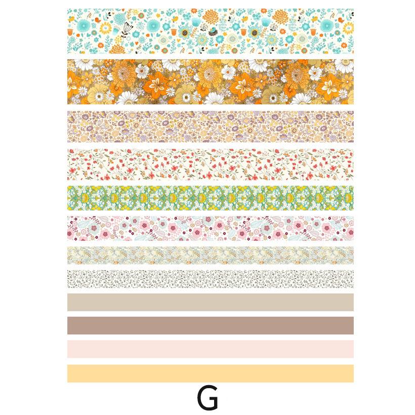 マスキングテープ 3m 12個セット シール ステッカー 植物 花柄