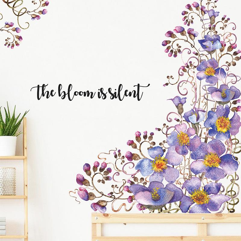 71 以上節約 ウォールステッカー ウォールシール 壁シール 壁紙シール 花 フラワー エレガント 上品 おしゃれ 紫 大きめ 大判 模様替え 壁面装飾 壁装飾 室内510円 Aynaelda Com