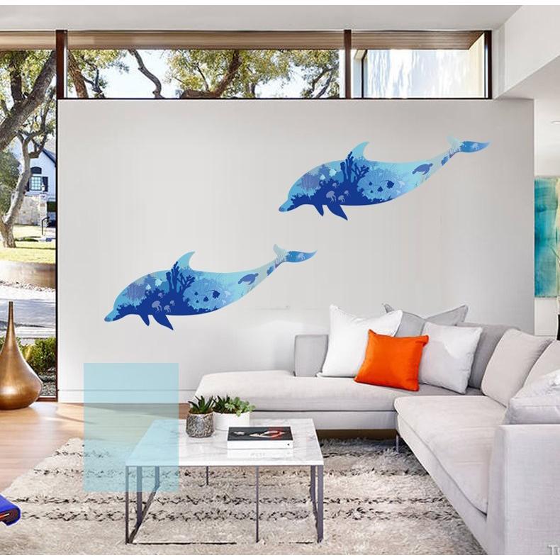 ウォールステッカー ウォールシール 壁シール 壁紙シール 壁面装飾 壁装飾 室内装飾 イルカ ドルフィン 北欧風 海 インテリア Diy 子供部屋 寝 プラスナオ Paypayモール店 通販 Paypayモール