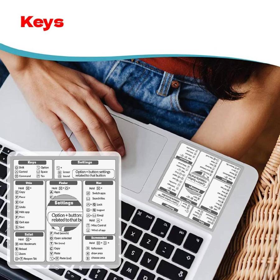 ショートカットキー ステッカー パソコンアクセサリー シール 防水 Windows用 Mac用 EXCEL用 word用 12バリエーション｜plusnao｜07