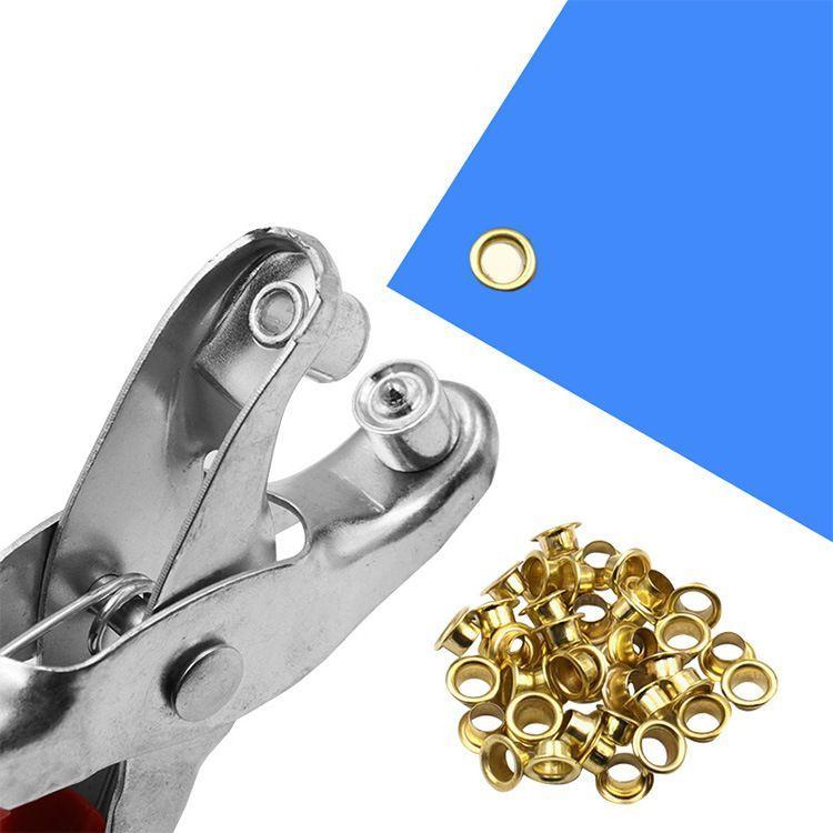 ハトメパンチ ハトメ 4mm 2点セット 穴あけ工具 レザークラフト ホール