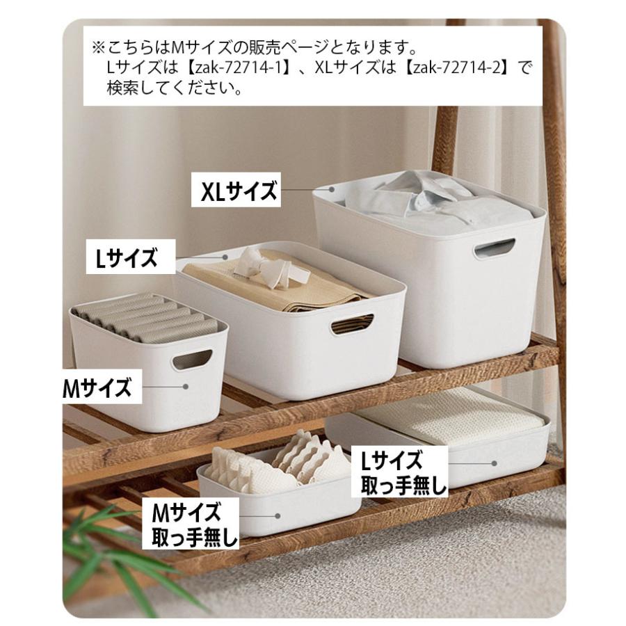 plusnao（プラスナオ） 収納バスケット プラスチック製 蓋なし 収納