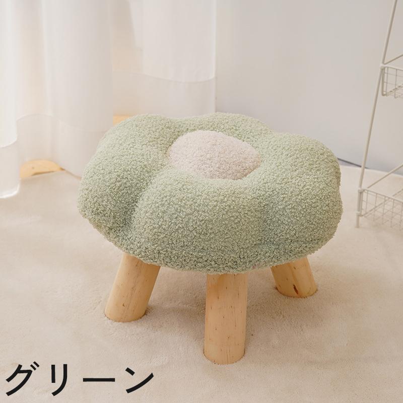 plusnao スツール 椅子 イス チェア 花 木脚 背もたれなし 円形