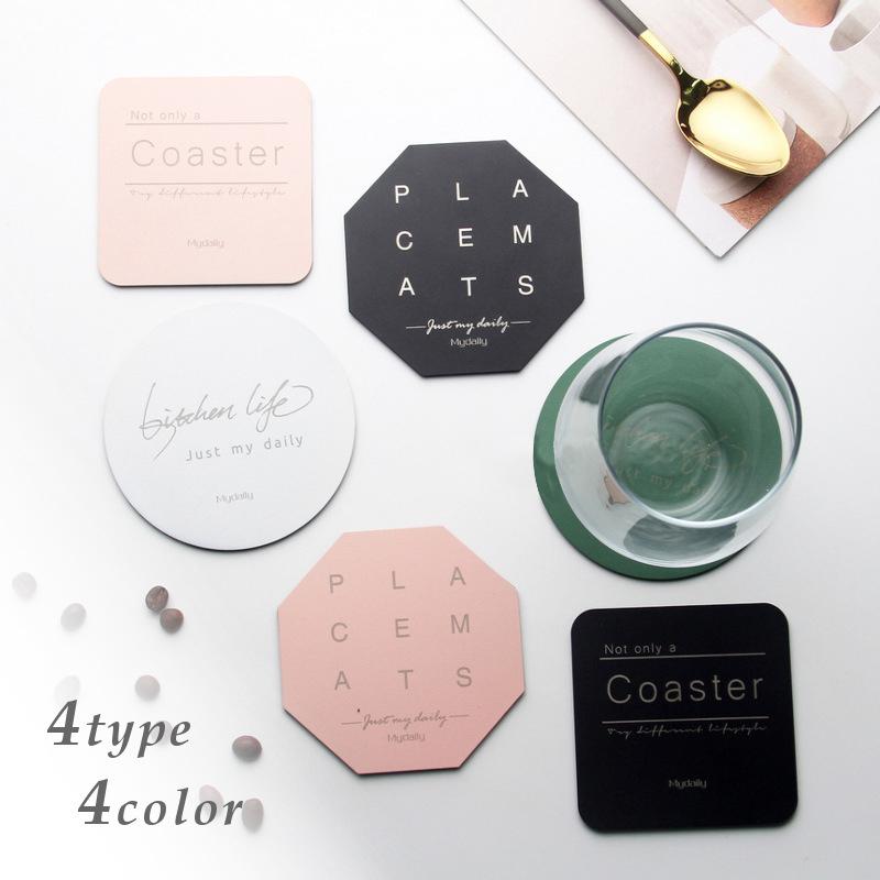 コースター 金属 グラス コップ マグカップ おしゃれ モノトーン ロゴ シンプル 英字 カフェ バー 黒 白 北欧 テーブルウェア 洗える 男前イン Zak プラスナオyahoo 店 通販 Yahoo ショッピング