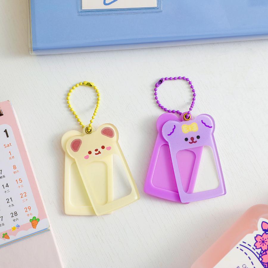 plusnao フォトキーホルダー トレカ チェキ ケース 推し活グッズ
