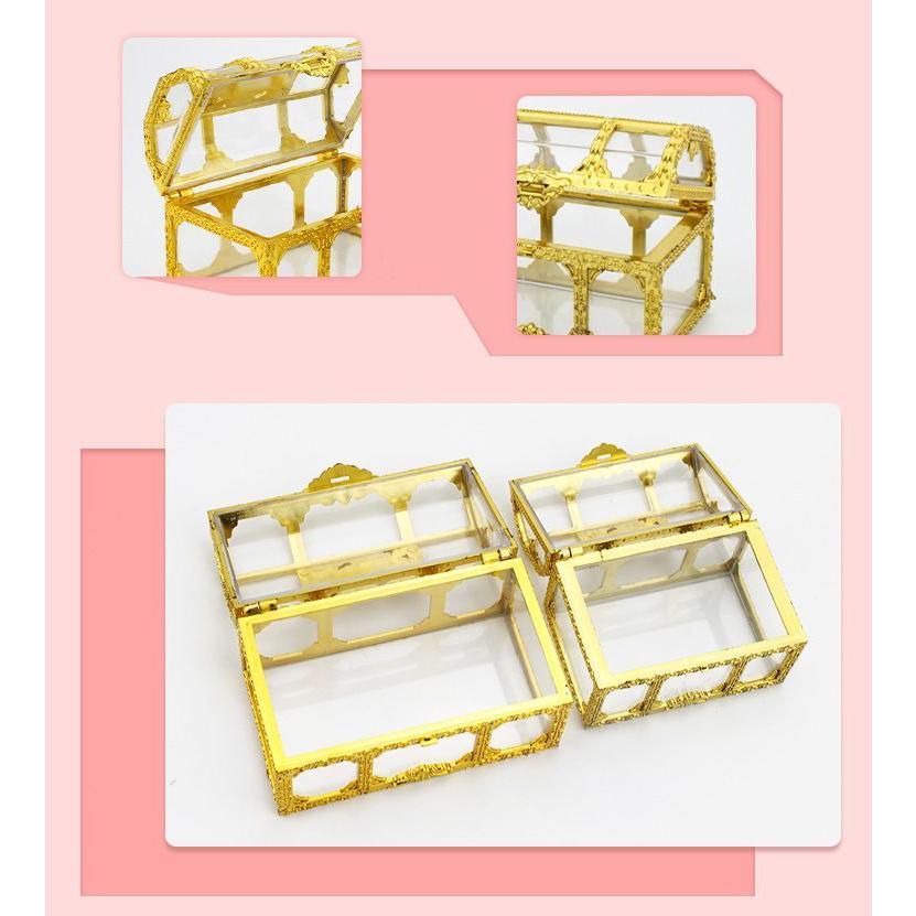 plusnao（プラスナオ） 小物入れ 収納ケース 蓋付き 宝箱風 ミニサイズ