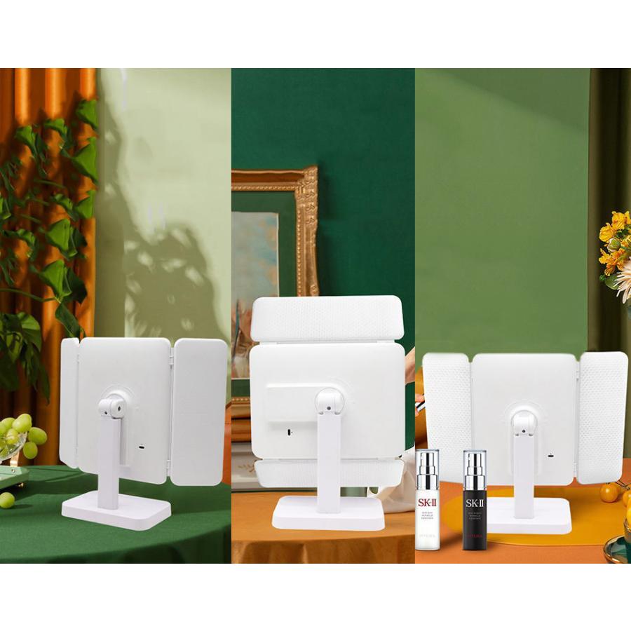 新品未開封 LEDライト スタンドミラー 3倍拡大鏡 女優ミラー 鏡 卓上ミラー LED ライト付き 拡大鏡 女優 ミラー 大きい