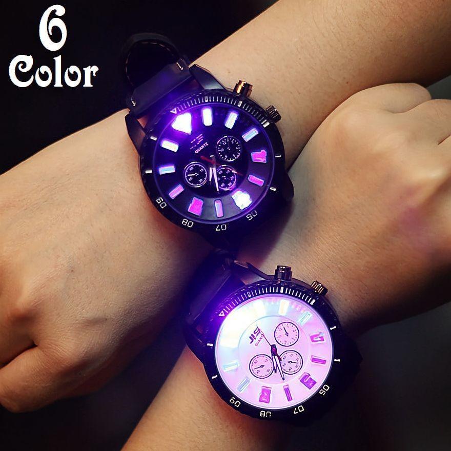 plusnao（プラスナオ） 腕時計 アナログ ラウンドウォッチ 光る 男女