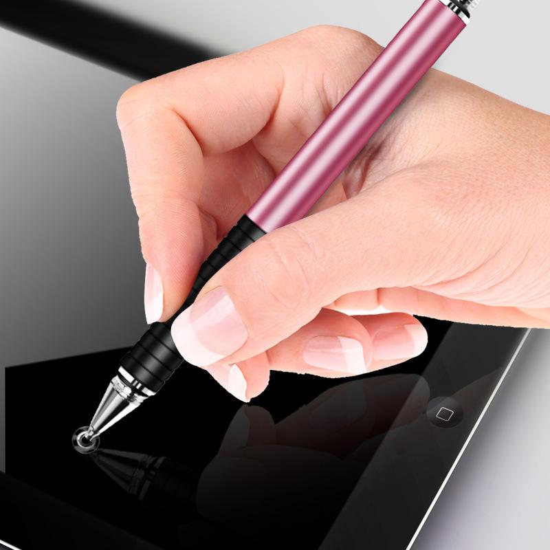 タッチペン スタイラスペン 2in1 円盤型ペン先 クリアディスク