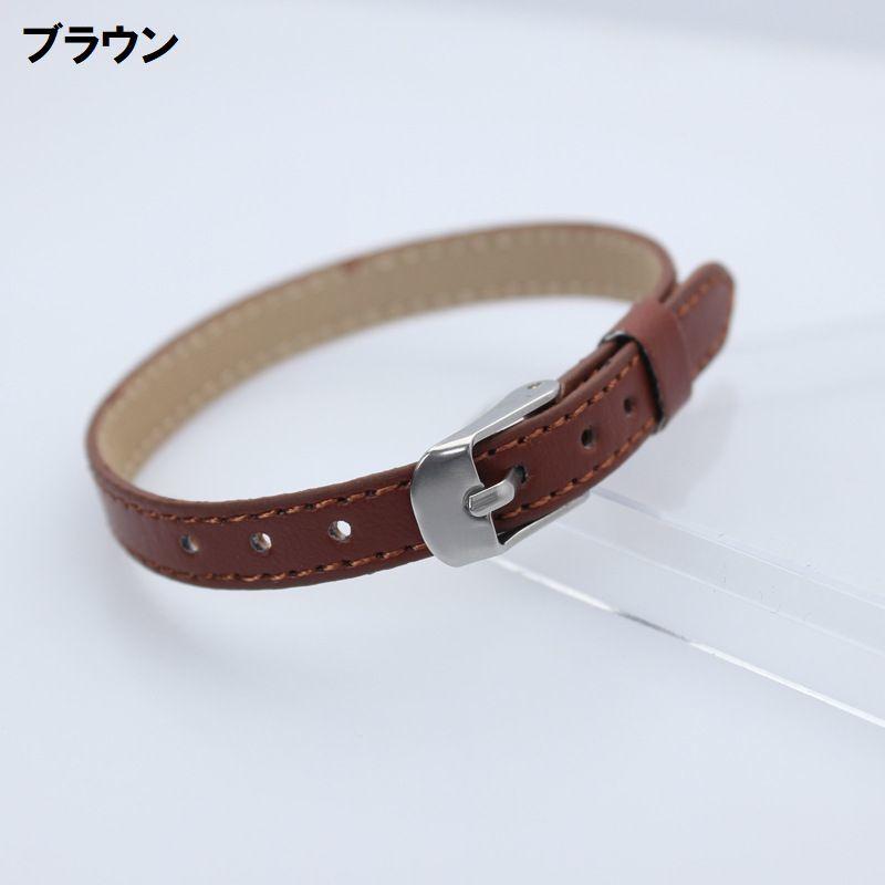 ブレスレット レザー調 ハンドメイド 手芸 クラフト材料 アクセサリーパーツ フェイクレザー バックル付き カラバリ豊富 | ブランド登録なし | 08