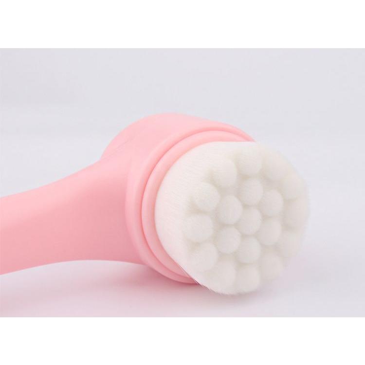 洗顔ブラシ 単品 洗顔器 シリコン 手動 2WAY 両面 フェイスブラシ