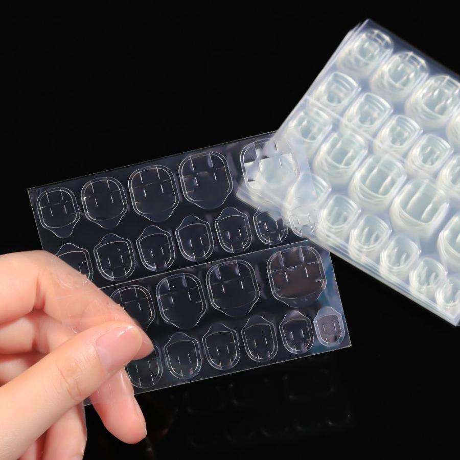 ネイルチップ用グミシール 24枚入り 両面テープ 接着シール 付け爪用