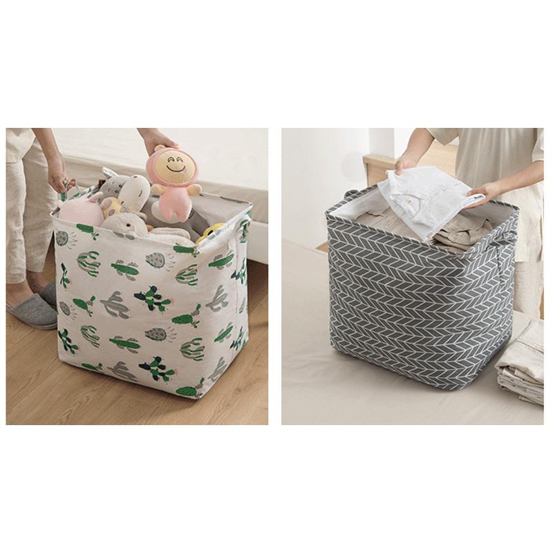 plusnao（プラスナオ） ランドリーバスケット 巾着型 四角 大容量