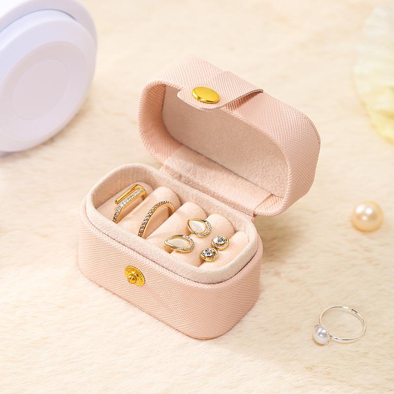 plusnao アクセサリーケース 携帯用 ジュエリーケース 長方形