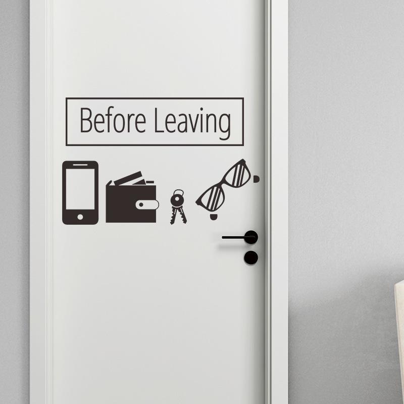 ウォールステッカー シール式 壁紙シール リマインダー イラスト 忘れ物防止 出発前 持ち物 確認 英文 英語 メッセージ おしゃれ かわいい シンプ Zak プラスナオyahoo 店 通販 Yahoo ショッピング