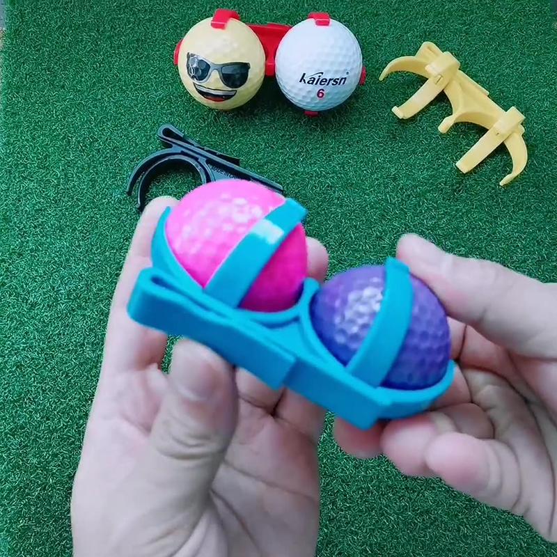 Piv'vee 布製キーホルダー メタルクリップ付き ゴルフボール入れ