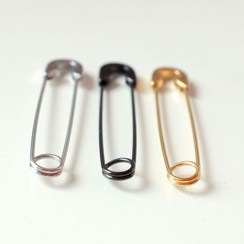 安全ピン型ピアス 安全ピンモチーフ 片耳用 単品 メンズ レディース 男女兼用 ユニセックス アクセサリー セーフティーピン 個性的 ユニーク 面白い|plusnao|08