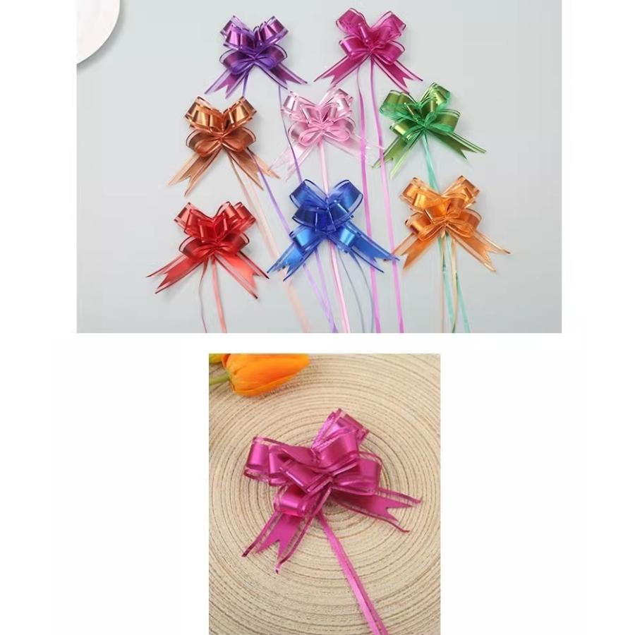 plusnao ラッピング用リボン ギフトリボン 10個セット 赤 青