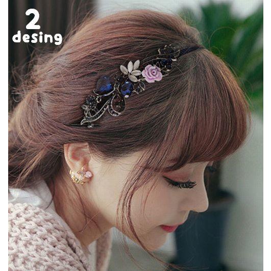 カチューシャ レディース ヘアアクセサリー 髪飾り フェイクパール リボン りぼん 花 薔薇 バラ フラワー 宝石風 細い 細め きらきら おしゃれ プラスナオ Paypayモール店 通販 Paypayモール