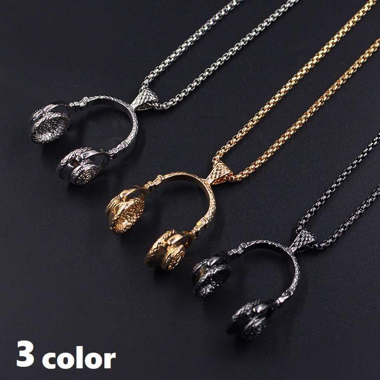 ネックレス ペンダント 首飾り ヘッドホン チェーン メンズ アクセサリー ファッション小物 おしゃれ ギフト 誕生日 プレゼント 贈り物 お出掛け プラスナオ Paypayモール店 通販 Paypayモール