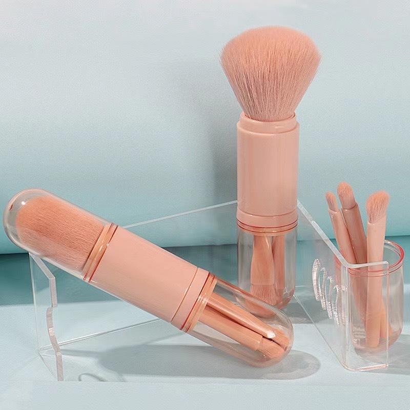 メイクブラシセット 4本セット 4in1 収納ケース付き レディース 女性