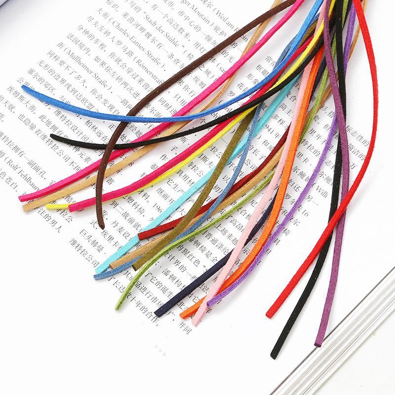 レザー調紐 レザーライク紐 1m スエード調 ハンドメイド 平紐 合皮 DIY