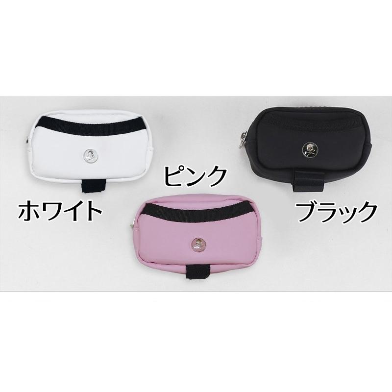 なおこゴルフボールケース ゴルフボールケース 2個収納 ティー収納 ナスカン付き レザー調 ゴルフ