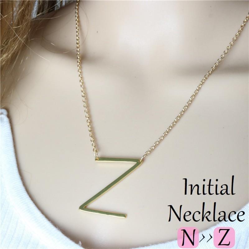 ネックレス イニシャル ペンダント Nからz レディース アルファベット 文字 アクセサリー シンプル おしゃれ かわいい ギフト プレゼント 贈り物 プラスナオ Paypayモール店 通販 Paypayモール