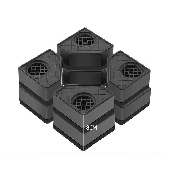 ⭐️洗濯機用 防振かさ上げ台 8個入り 底上げ 防振ゴム ブラック 洗濯機かさ上げ台 4個セット 8cm 底上げ台 置き台 洗濯機台 防振