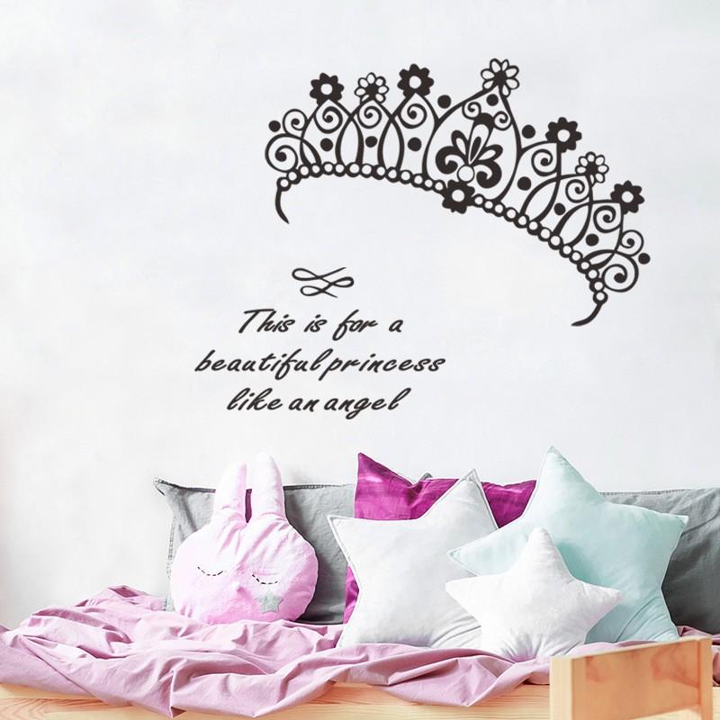 ウォールステッカー 壁紙シール 転写式 はがせる モノトーン 壁シール ティアラモチーフ プリンセス 冠 ガーリー 姫 おしゃれ 可愛い かわいい ガ プラスナオ Paypayモール店 通販 Paypayモール