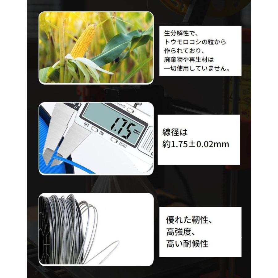 3Dプリンター用 フィラメント PETG樹脂製 PLA樹脂製 1.75mm径 1kg 造形