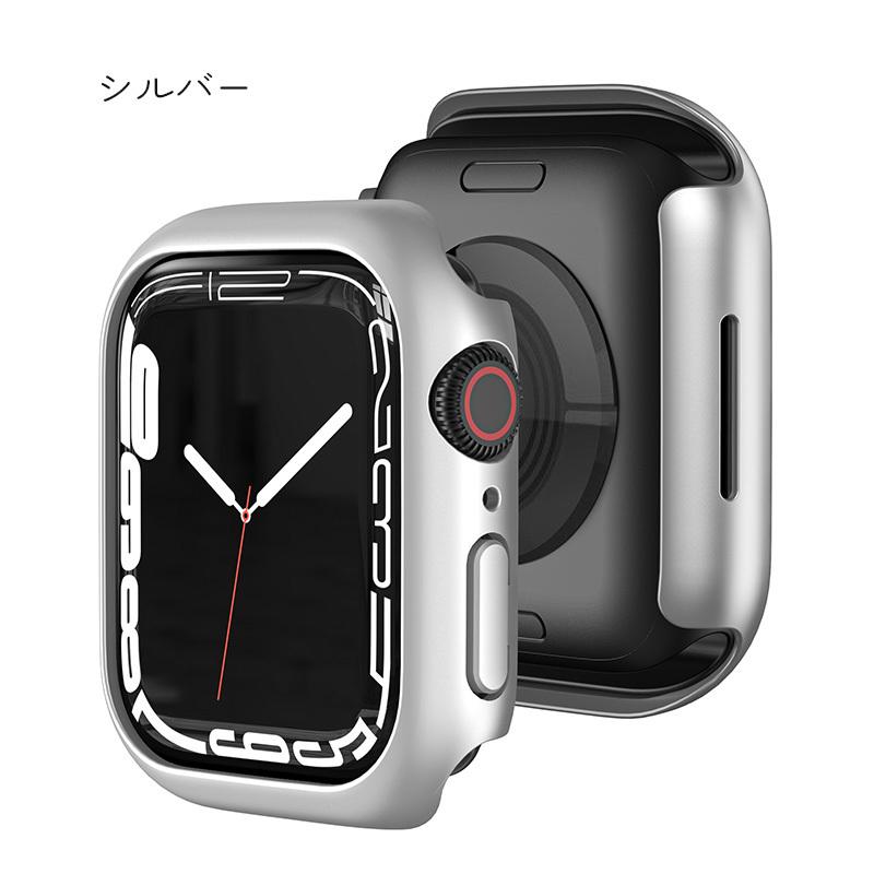 スマホアクセサリー Apple Watch 7 Case Apple Watch 7 本体カバー スマートウォッチアクセサリー ブラック