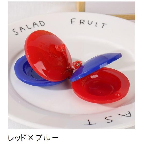 カスタネット 単品 楽器 プラスチック 不透明 透明 クリアカラー 音