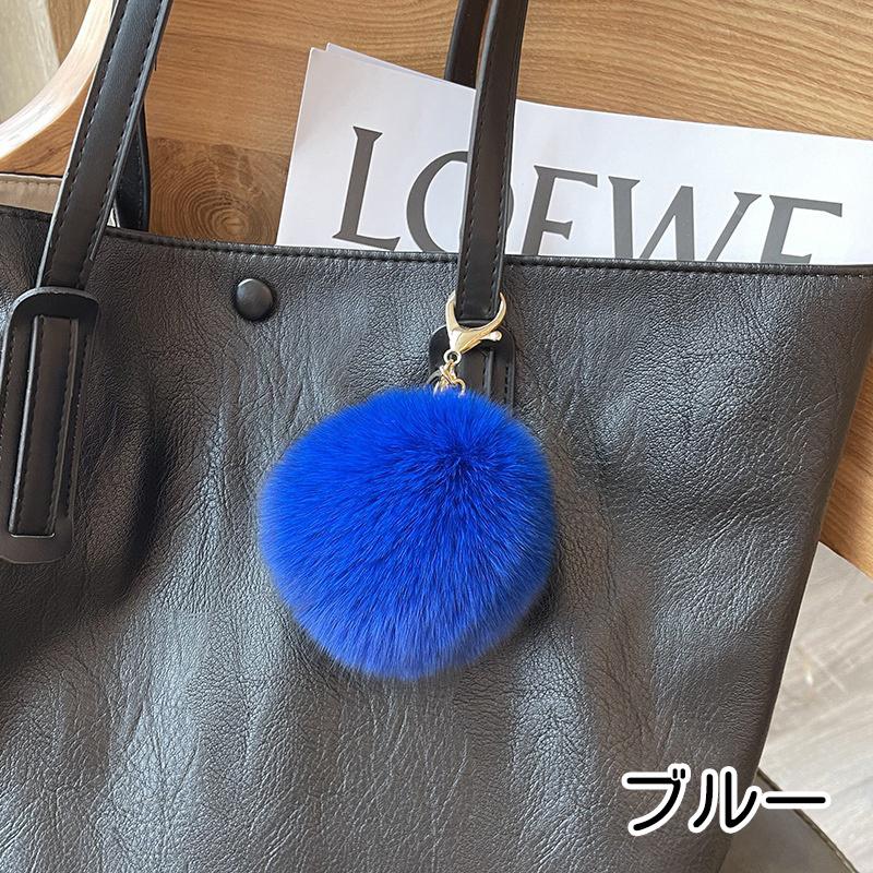 plusnao（プラスナオ） バッグチャーム キーホルダー ポンポンチャーム