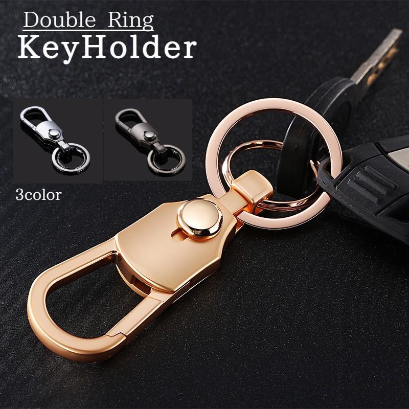 キーホルダー キーリング カラビナ フック ダブルリング シンプル スタイリッシュ おしゃれ Carキー 鍵 チャーム メンズ レディース ブラック Zak プラスナオyahoo 店 通販 Yahoo ショッピング