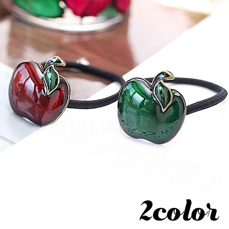 ヘアゴム ヘアアクセサリー 髪留め 髪飾り レディース 女性 婦人 りんご リンゴ アップル フルーツ 果物 シンプル かわいい おしゃれ 丸み レッ プラスナオ Paypayモール店 通販 Paypayモール