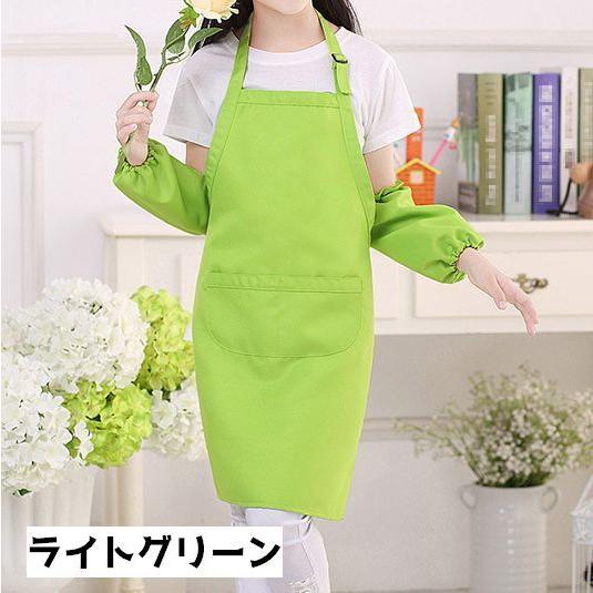 エプロン キッズ 子供 単品 キッチン用品 雑貨 無地 シンプル ポケット