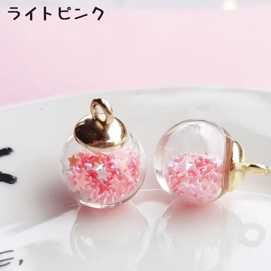 ガラスドームチャーム 4個セット アクサセリーパーツ ガラスボール